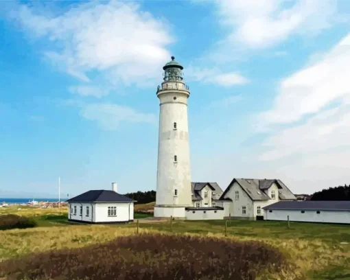 Hirtshals Fyr Lighthouse Diamond Painting