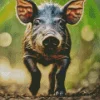 Hog Baby Animal Diamond Painting