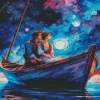 Lovers On Boat Diamond Painting