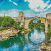 Old Mostar Bridge Diamond Painting