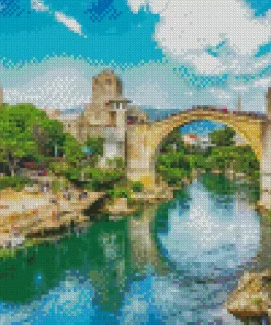 Old Mostar Bridge Diamond Painting