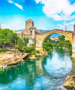 Old Mostar Bridge Diamond Painting