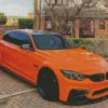 Orange Bmw Lava Diamond Painting