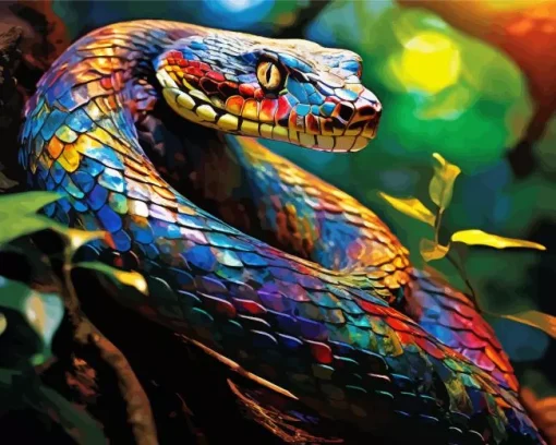 Rainbow Snake Diamond Painting