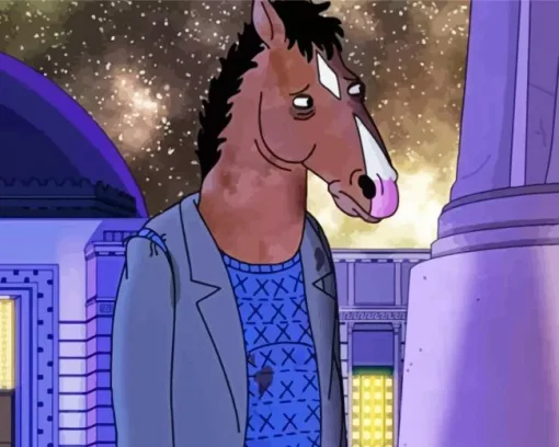 Sad Bojack Diamond Painting