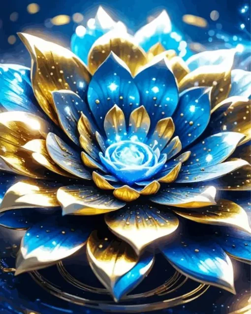 Shiny Magical Flower Diamond Painting