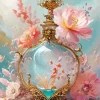 Soft Flower Perfume Bottle Diamond Painting