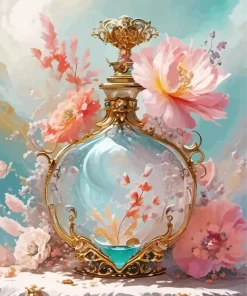 Soft Flower Perfume Bottle Diamond Painting