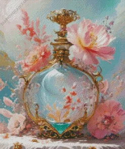 Soft Flower Perfume Bottle Diamond Painting