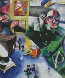 The Soldier Drinks By Marc Chagall Diamond Painting