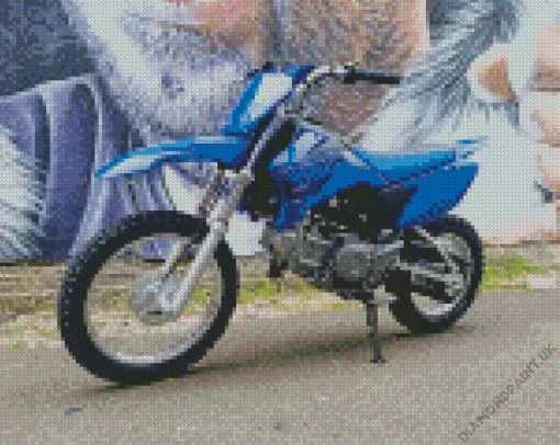 Yamaha Blue Motorbike Diamond Painting