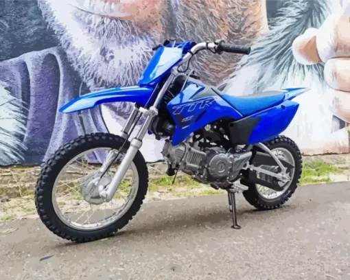 Yamaha Blue Motorbike Diamond Painting