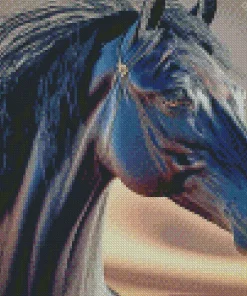 Black Arabian Horse Diamond Painting