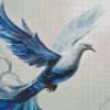 Blue Dove Diamond Painting