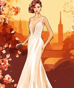Bride In A Wedding Dress Diamond Painting
