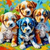 Cute Puppies Animals Diamond Painting