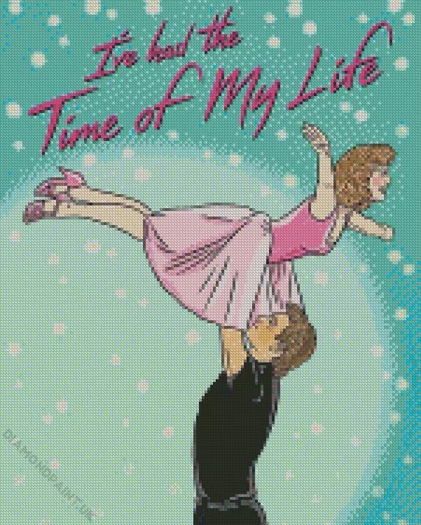 dirty dancing cartoon Diamond By Numbers Dirty Dancing Cartoon Diamond Painting