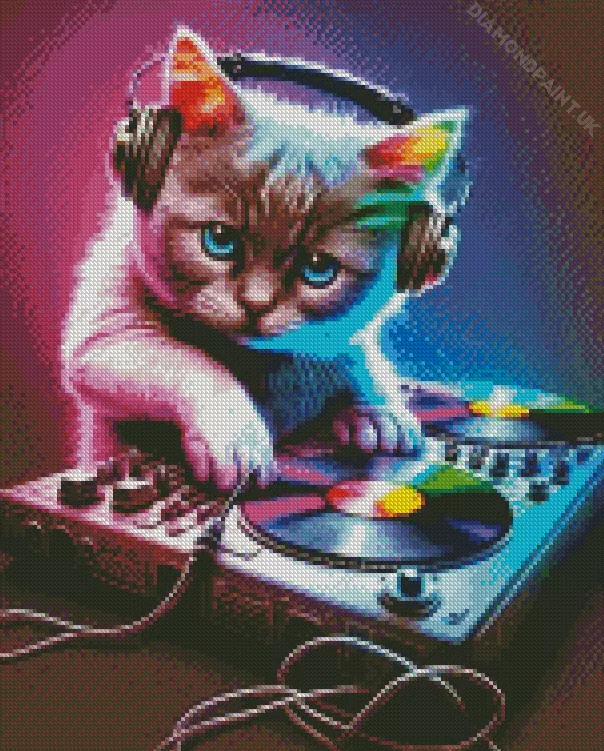 dj kitty art Diamond By Numbers