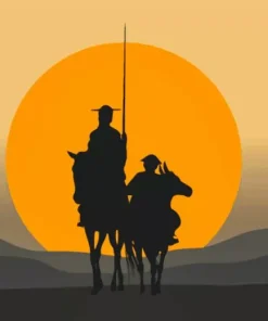 Don Quijote Silhouette Diamond Painting