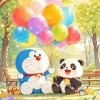 Doraemon And Panda Diamond Painting