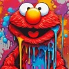Elmo Splash Art Diamond Painting
