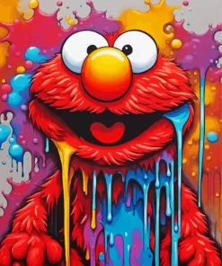 Elmo Splash Art Diamond Painting