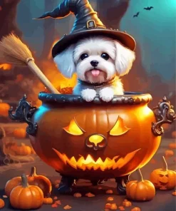 Halloween Dog Art Diamond Painting