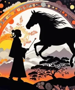 Horse Silhouette Art Diamond Painting