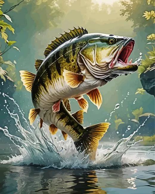 largemouth bass Diamond Paints Largemouth Bass Diamond Painting