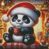 Panda Celebrating Christmas Diamond Painting