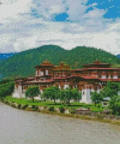 Punakha Dzong Diamond Painting
