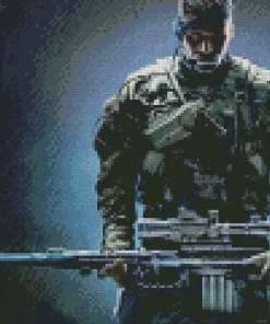 Sniper Soldier Diamond Painting