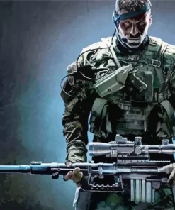 Sniper Soldier Diamond Painting