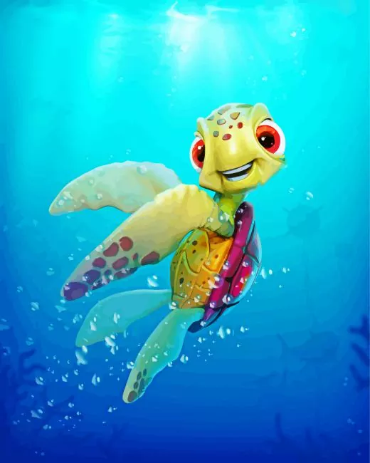 squirt finding nemo Diamond By Numbers Squirt Finding Nemo Diamond Painting
