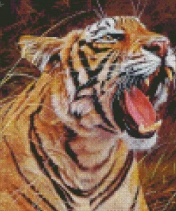 Tiger Roaring Diamond Painting