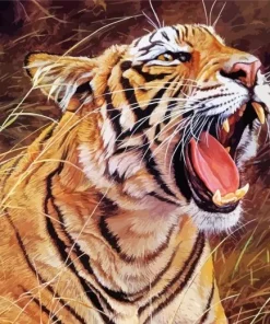 Tiger Roaring Diamond Painting