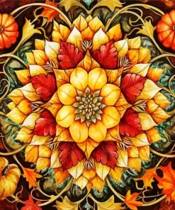 Autumn Harvest Mandala Diamond Painting