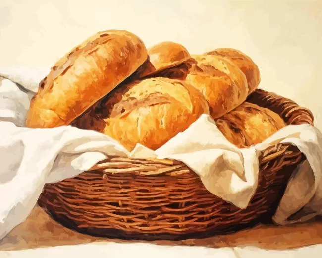 Baked Bread Basket Diamond Dotz Baked Bread Basket Diamond Painting