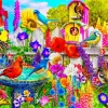 Bird Bath Garden Diamond Painting