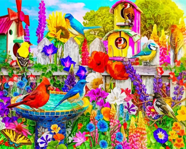 Bird Bath Garden Diamond Dotz Bird Bath Garden Diamond Painting