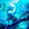 Blue Ice Crystal Dragon Diamond Painting