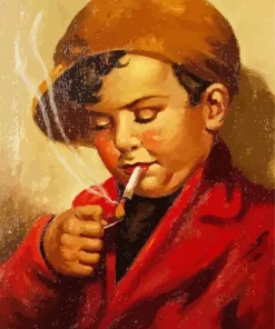 Boy Smoking Art Diamond Painting