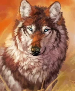 Brown Wolf Diamond Painting