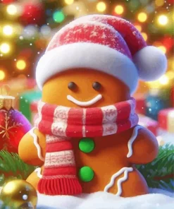 Christmas Gingerbread Boy Diamond Painting