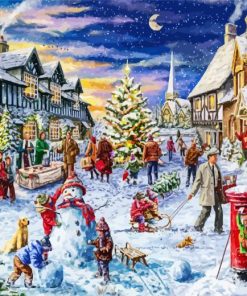 Christmas Village Diamond Painting