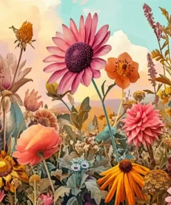 Floral Fantasy Flowers Diamond Painting