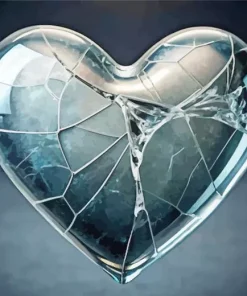 Glass Broken Heart Diamond Painting