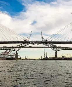 Long Beach Bridge California Diamond Painting
