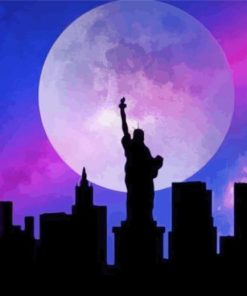 New York In The Moonlight Diamond Painting