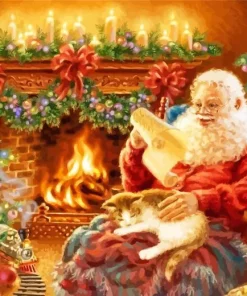 Old Man Christmas Diamond Painting